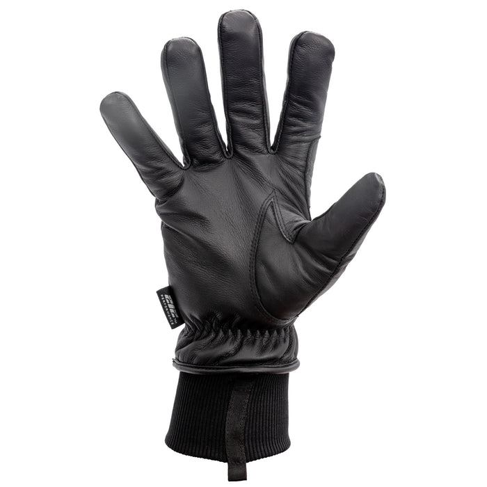 Tundra Cold Weather Black Leather Driver Gloves with Knit Cuff, GSA Compliant, 1-Pair, Black