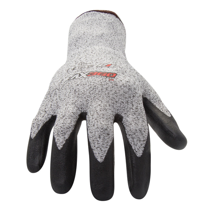 AX360 Foam Nitrile-dipped Cut Resistant Gloves in Black and Gray (EN Level 3, ANSI A2)