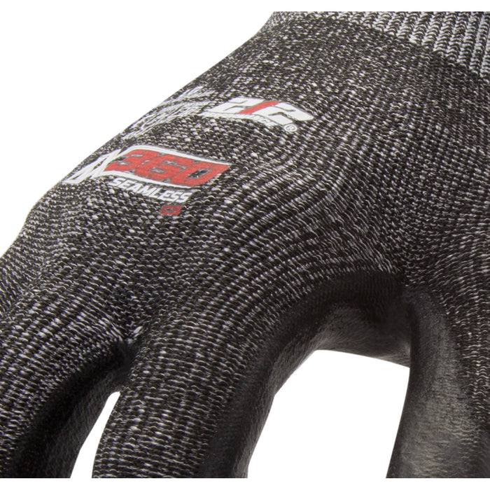 AX360 Foam Nitrile-dipped Cut Resistant Gloves in Black and Gray (EN Level 5, ANSI A3)