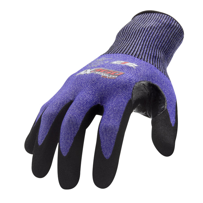 AX360 Seamless Knit Cut 3 Lite Gloves in Blue and Black