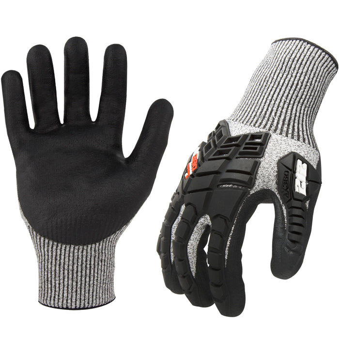 AX360 Impact Cut Resistant Gloves in Black and Gray (EN Level 5, ANSI A3)