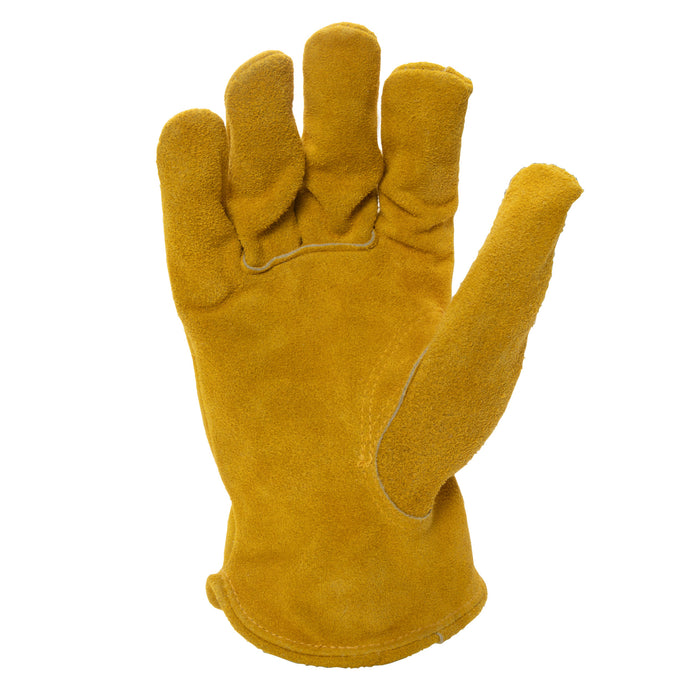 Leather Driver Work Glove in Golden Brown