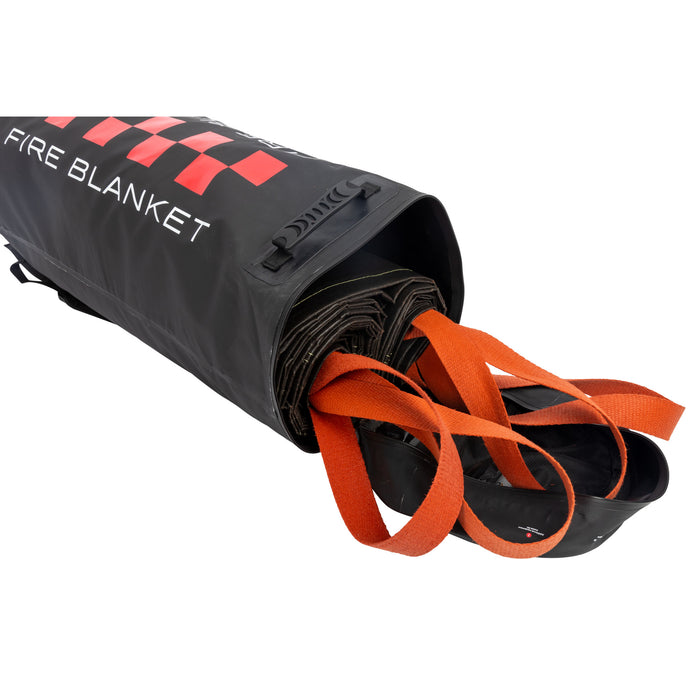 Single Use Car Fire Blanket 19.8 ft. x 26 ft. Black & Orange