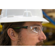 Scratch Resistant TPR Padded Temple Clear Lens Safety Glasses