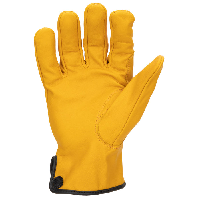 Arc Flash Cut and Liquid Resistant Treated Leather Driver Gloves (CAT 2, EN Level 5) in Golden Brown