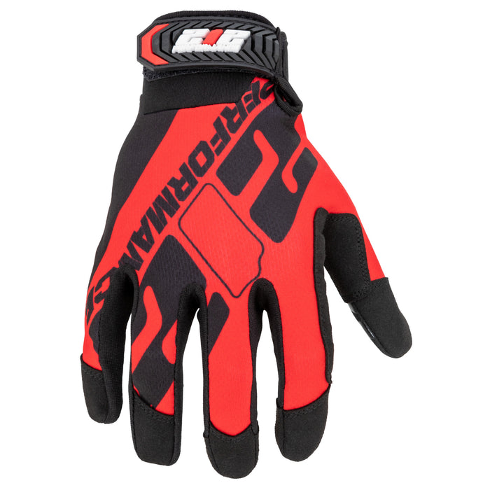 Performance Fit Enhanced Grip Work Gloves in Red and Black