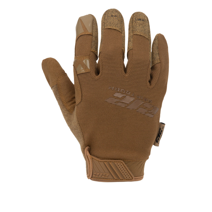 GSA Compliant Silicone Grip Touch-Screen Compatible Mechanic Gloves in Coyote