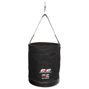 150-Pound Capacity Canvas Bucket with Swivel Carabiner and Drain Holes, 16-Inch Wide Opening