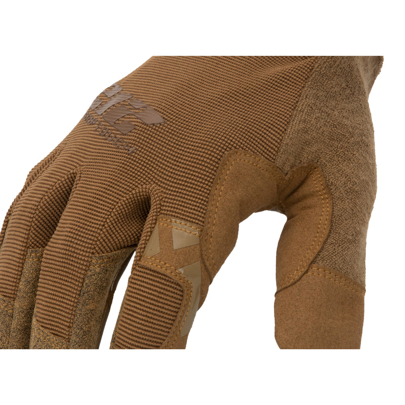 GSA Compliant Silicone Grip Touch-Screen Compatible Mechanic Gloves in Coyote
