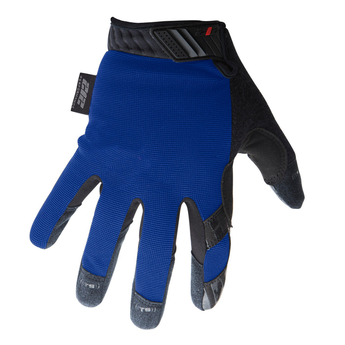 Silicone Grip Touch-Screen Compatible Mechanic Gloves in Blue