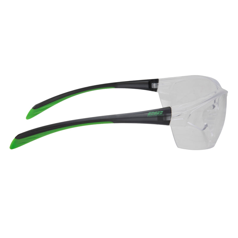 Scratch Resistant TPR Padded Temple Clear Lens Safety Glasses