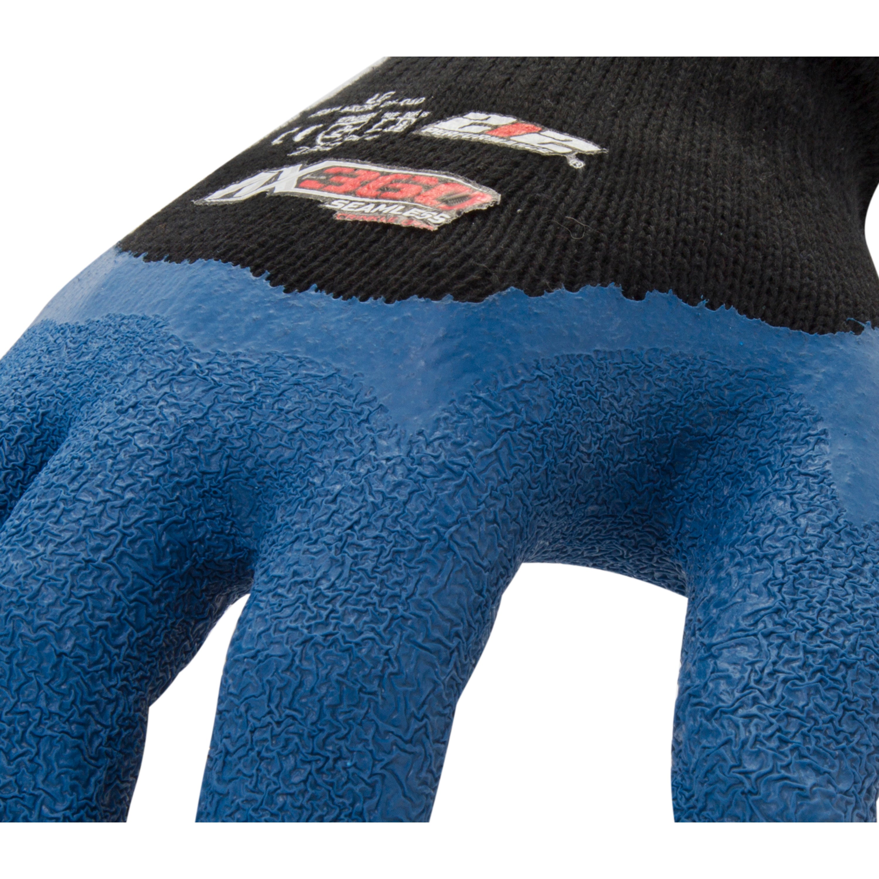 AX360 Latex-dipped Crinkle Grip Cut Resistant Gloves in Blue and