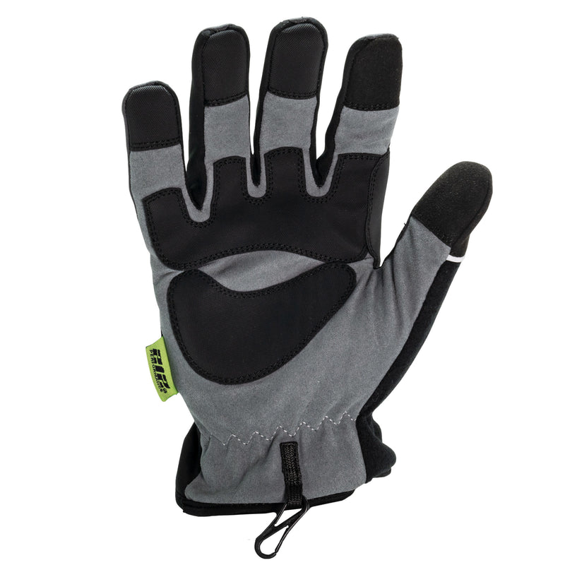 212 Performance TUNFWP-0609 Waterproof Fleece Lined Tundra Touchscreen Screen Gloves in Gray and Black, Medium