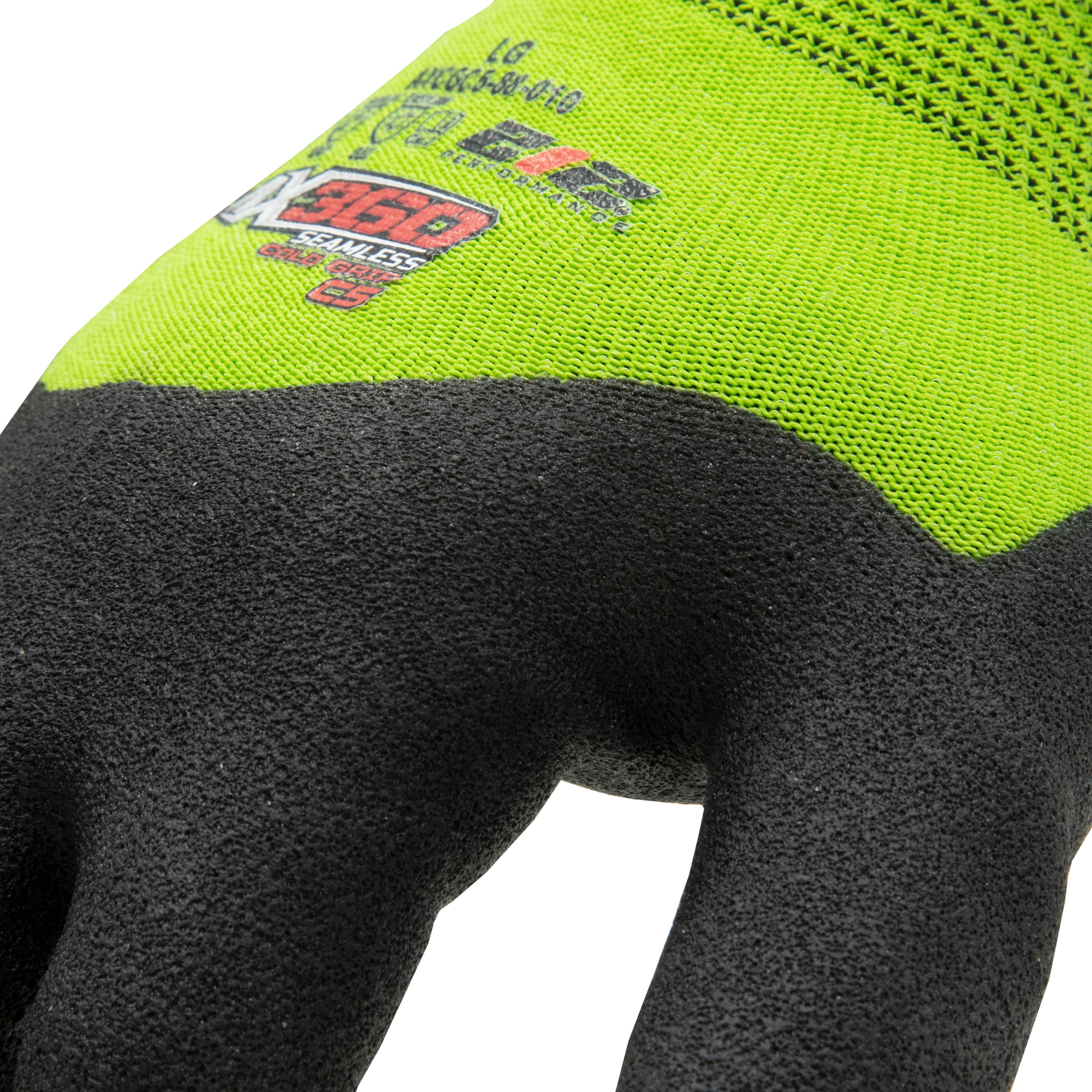 AX360 Seamless Nitrile-dipped Cut Resistant Cold Weather Hi-Viz