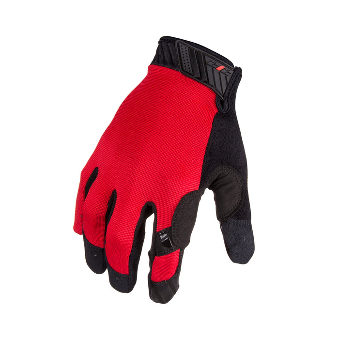Silicone Grip Touch-Screen Compatible Mechanic Gloves in Red