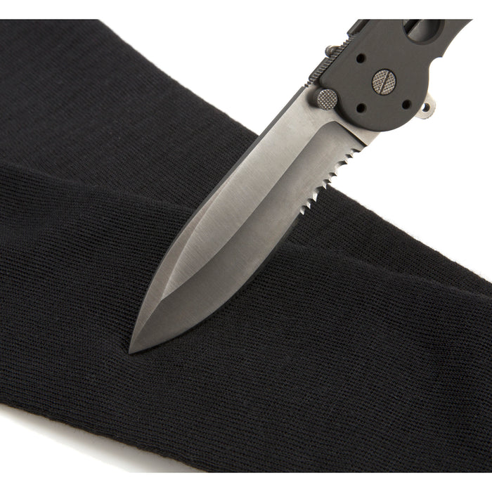 A4 Cut Resistant Double Layer Safety Sleeves made with DuPont™ Kevlar® fiber (1-Pair, Black)