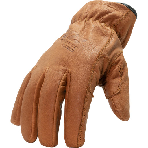 212 Performance TLDWPC3-0813 Fleece Lined ANSI A3 Cut Resistant Buffalo Leather Driver Winter Work Glove in Russet Brown, 3X-Large