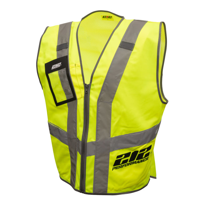 Multi-Purpose Hi-Viz Safety Vest with Windowed Badge Pocket