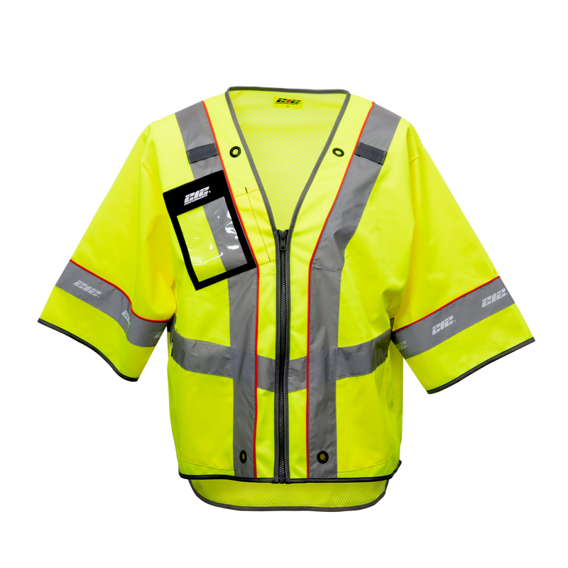 Premium Multi-Purpose Hi-Viz Safety Vest with Windowed Badge Pocket
