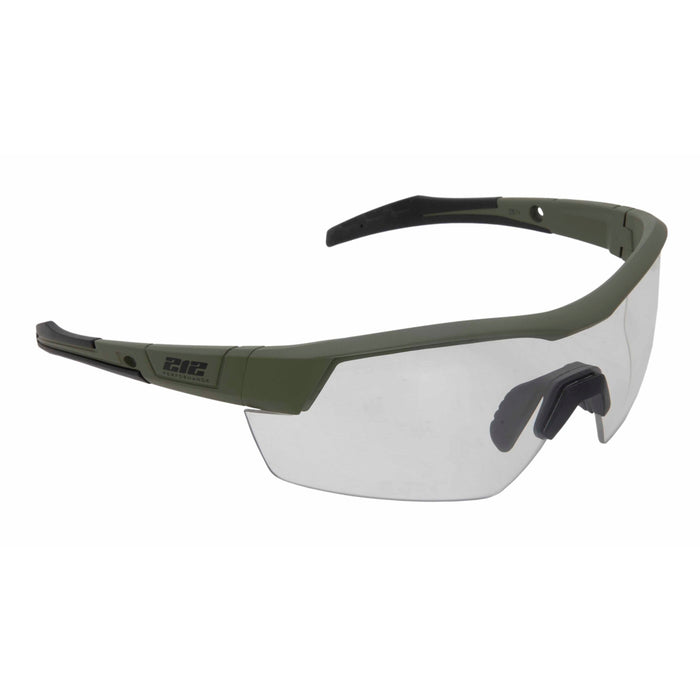 Premium Ballistic Impact Rated Clear Lens Anti-Fog Safety Glasses in Drab Green