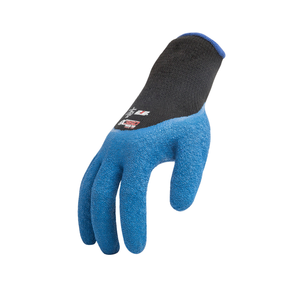 AX360 Latex-dipped Crinkle Grip Cut Resistant Gloves in Blue and