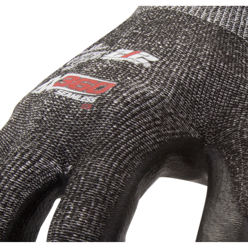 Detail image #1 of 212 Performance AX360 Foam Nitrile-dipped Cut Resistant Gloves in Black and Gray (EN Level 5, ANSI A3) AXC5-06