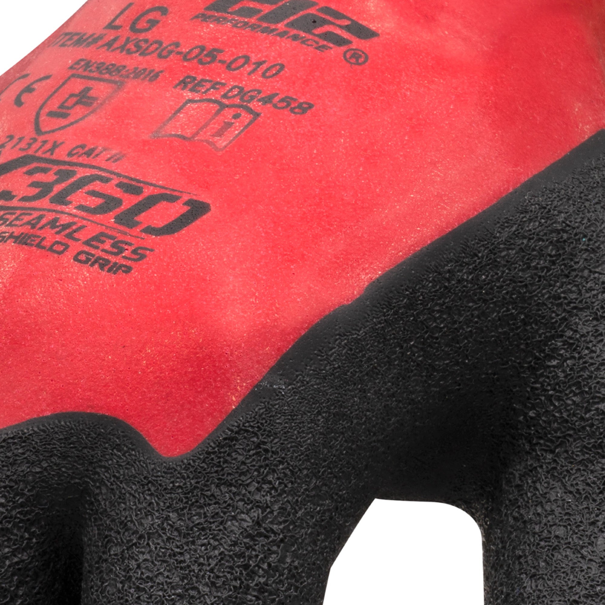 AX360 Shield Grip Latex-dipped Gloves in Black and Red — 212