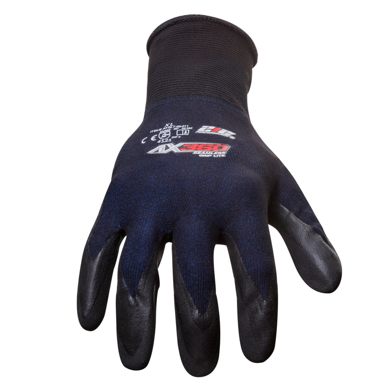 Product image #1 of 212 Performance AX360 Grip Lite Nitrile-dipped Work Gloves in Black and Blue AXGLT-05