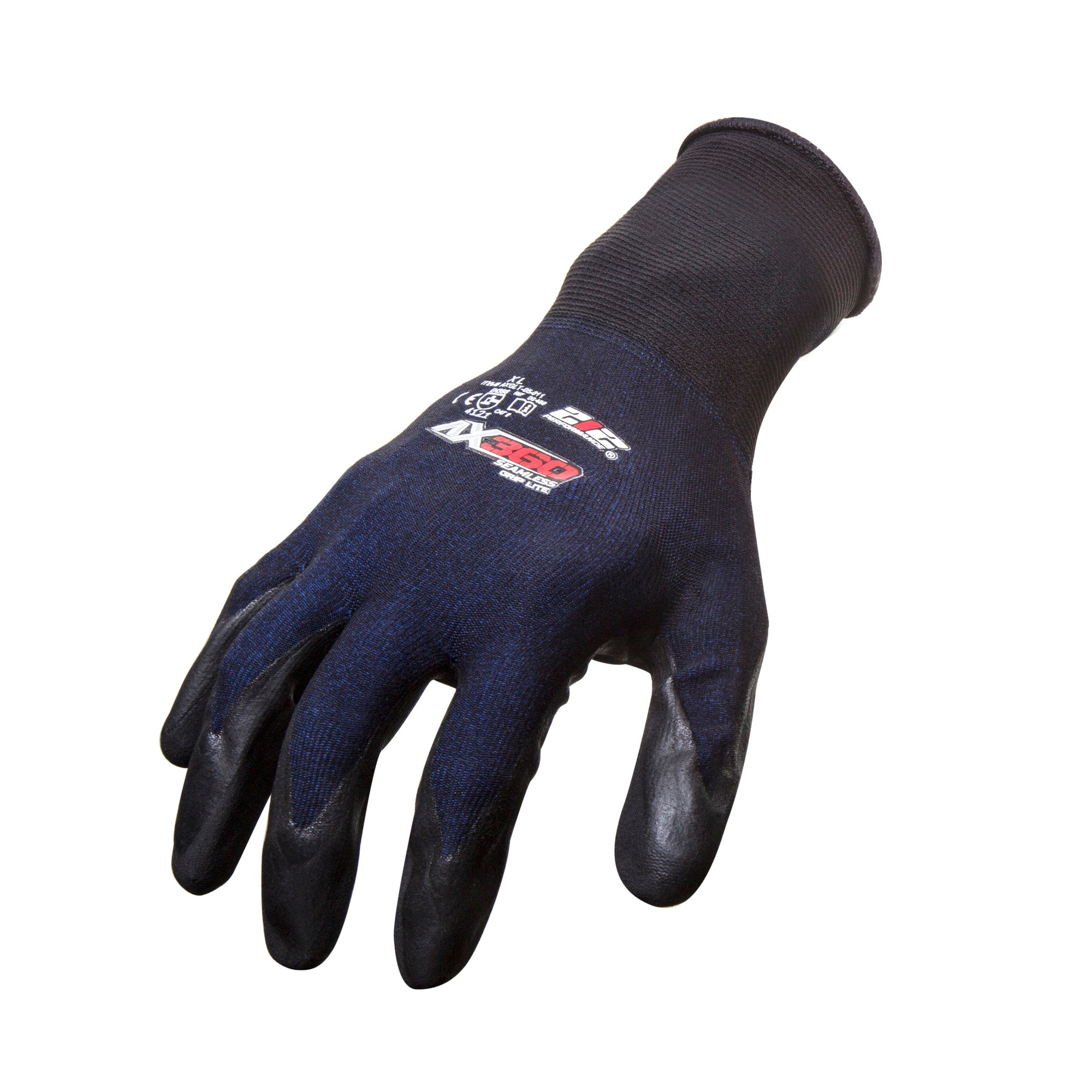 AX360 Grip Lite Nitrile-dipped Work Gloves in Black and Blue — 212 ...