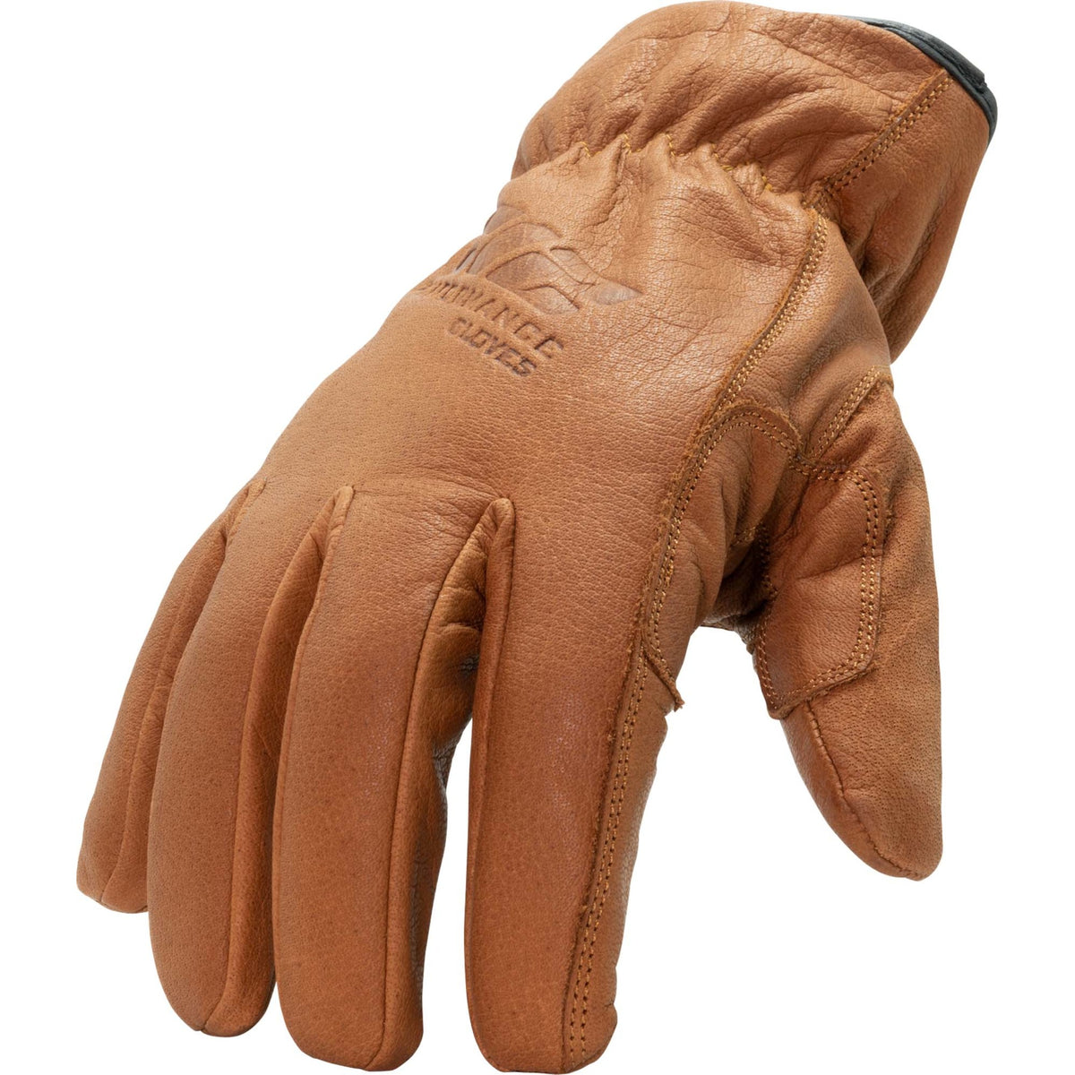 212 Performance TLDWP-0811 Fleece Lined Buffalo Leather Driver Winter Work Glove in Russet Brown, X-Large