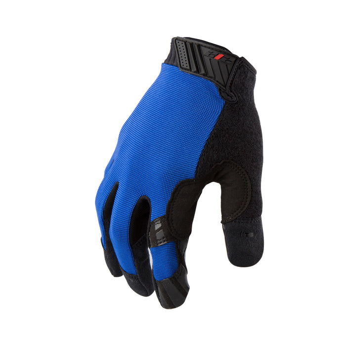 Silicone Grip Touch-Screen Compatible Mechanic Gloves in Blue