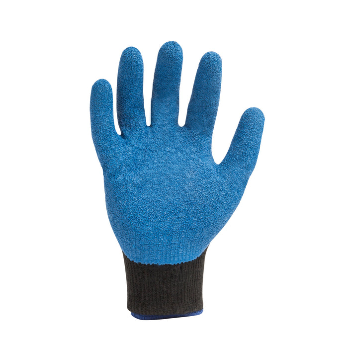 AX360 Latex-dipped Crinkle Grip Cut Resistant Gloves in Blue and Black (EN Level 2 / ANSI A2)