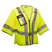 Premium Multi-Purpose Hi-Viz Safety Vest with Windowed Badge Pocket