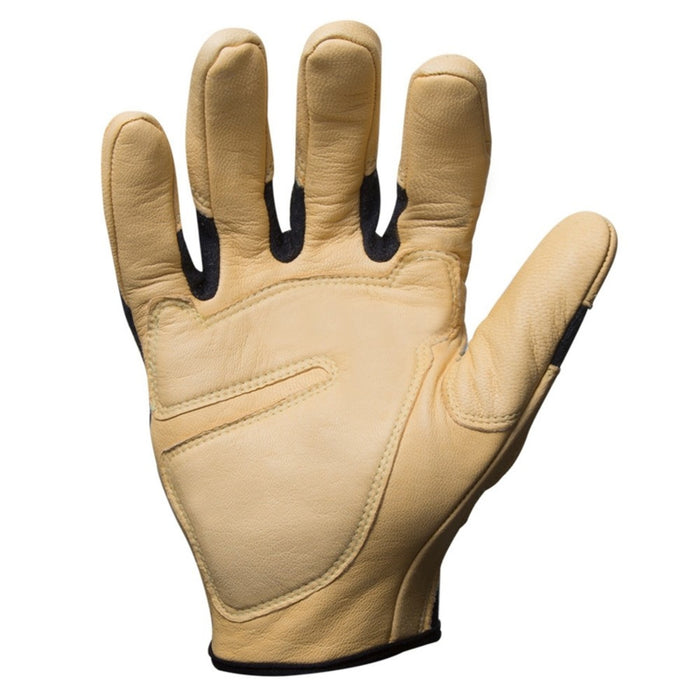 GSA Compliant Fire Resistant Premium Leather Fabricator Gloves in Black and Tan