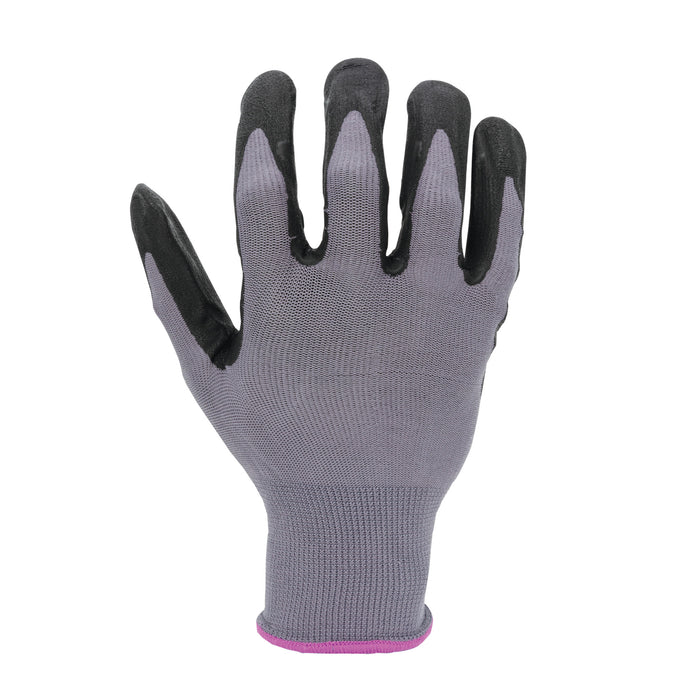 AX360 Nitrile-Dipped Palm Work Gloves 12-Pair Bulk Pack in Gray, Large